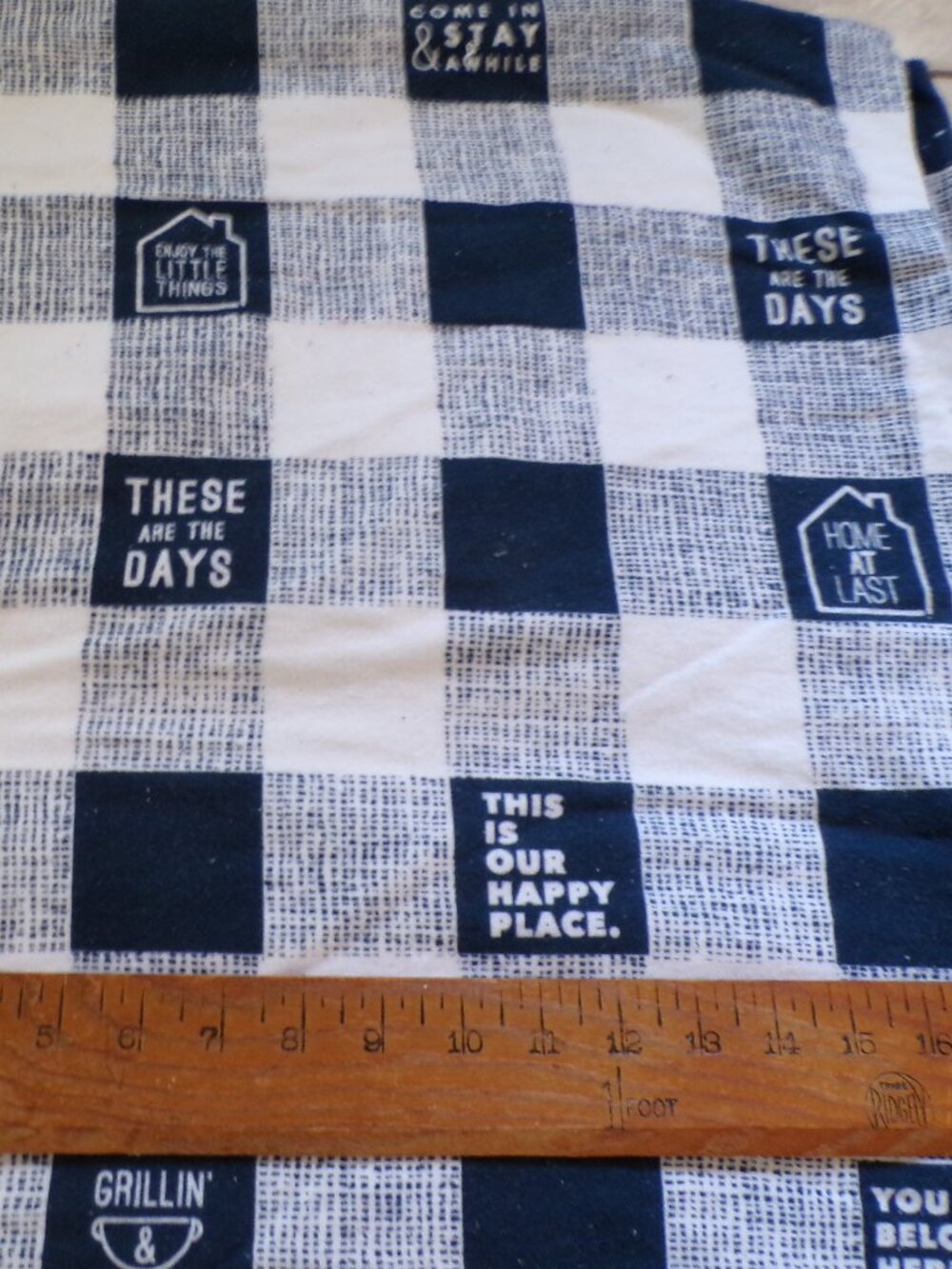 Super Snuggle Cotton Flannel Fabric Grillin' Chillin' These are the Shy 3 Yrds